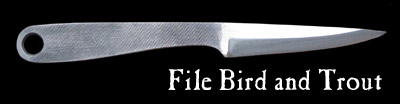 Scandi-Ground Bird and Trout File Knife 